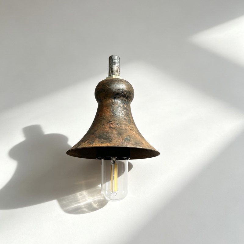 Vintage American-Made Used Iron Lampshade Industrial Old Object Rusty Distressed Retro Accessory Factory Parts Lampshade