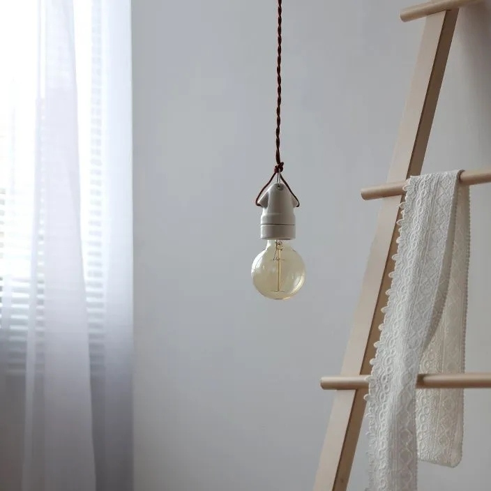 Japanese-Style Ceramic Retro Bedroom Bedside Cafe Homestay Restaurant Bar Long Line Personality Art Vintage Small Pendant Lamp