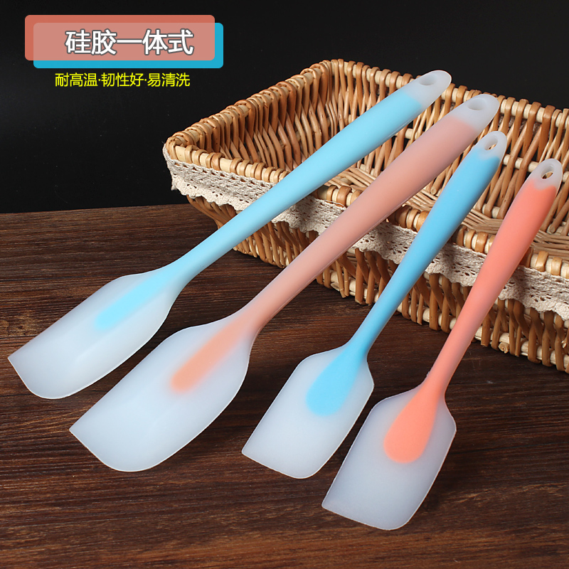 High temperature resistant silicone scraper integrated cream scraper cake spatula spatula mixing knife large small