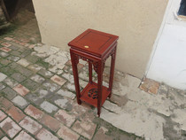 Solid wood flower stand living room flower pot stand Elm indoor balcony antique Chinese shelf Green rose floor flower shelf
