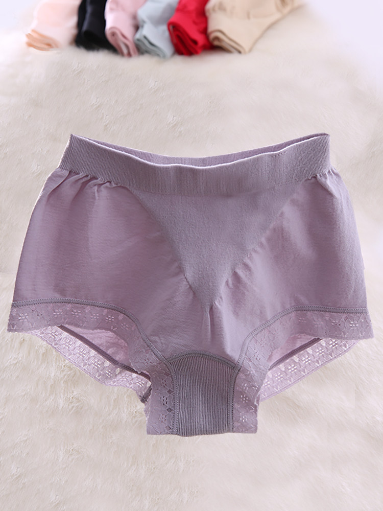 Japanese underwear Women's elastic cotton fabric mid-rise hip shorts Lace sexy incognito underwear briefs head