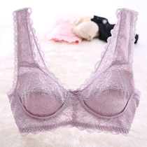 Japanese thin no steel ring bra no sponge lace beautiful vest style little lady no trace sleep underwear thin mold Cup