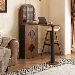 American Style Solid Wood Bar Table For Home Small Apartment Living Room Antique Stretchable Locker Integrated Partition Narrow Bar