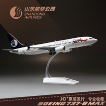 Alloy 1:200 professional version of the simulation airliner model Shandong Airlines B737-8MAX civil aviation Boeing aircraft ornaments