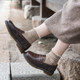 Peninsula shoe house Japanese British style small leather shoes Spring and Autumn College JK shoes mid-heel uniform shoes thick-soled loafers women