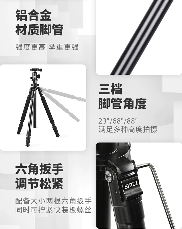 SI Rui R1004 + G10KX Đầu đặt chân máy siêu nhẹ Máy ảnh micro đơn DSLR Chân máy di động - Phụ kiện máy ảnh DSLR / đơn