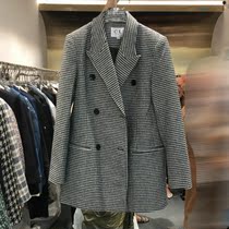 2021CL tweed coat womens long autumn and winter loose suit collar chiroddy fashion wild coat top