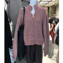2021 new womens sweater womens stand collar long sleeve autumn winter sweater loose zipper fashion wild coat coat top