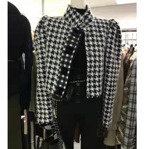 LIMCIAO coat womens 2021 new womens loose rough Tung short chingbird autumn winter bubble sleeve top