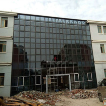 Shanghai Muwall Sunshine Room Glue Tempered Glass Top Steel Structure Aluminum Alloy Glass Room Sealed High Wall Glass Wall