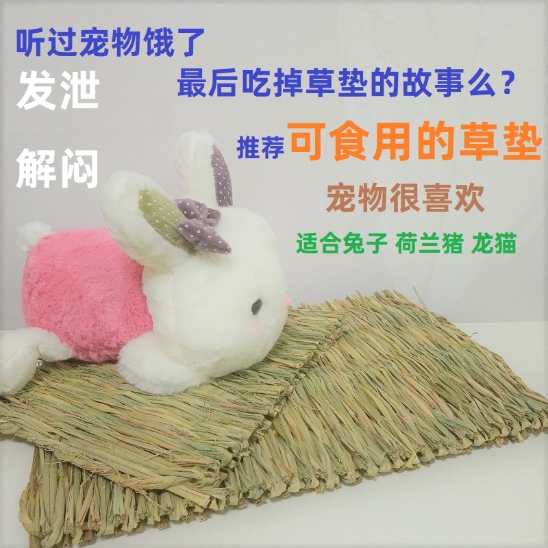 Rabbit chinchilla guinea pig grass mat mattress rabbit hay nest cushion rabbit chinchilla vent straw mat toy