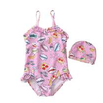 ins children swimsuit girl baby baby swimming girl conjoined Korean cute princess baby skirt swimsuit