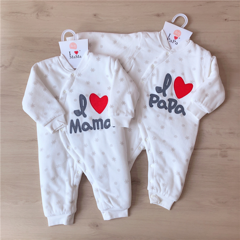 Newborn baby one-piece clothes winter clothing warm out for men and women Thickened Cotton Clothing 0-3 Months Full Moon Climb 