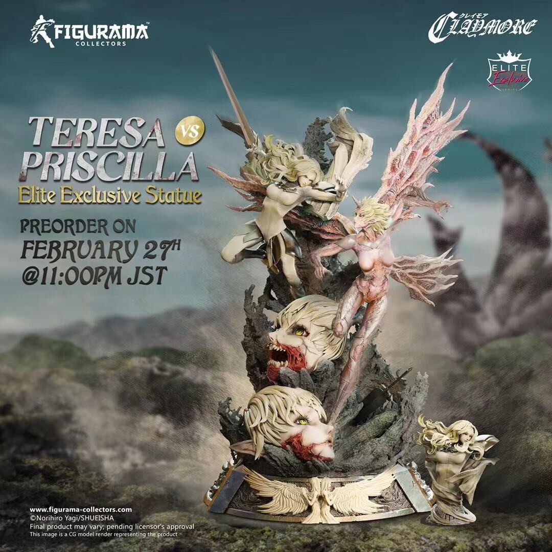 Figurama 1/6 Claymore Teresa VS Priscilla Statue Figure Resin