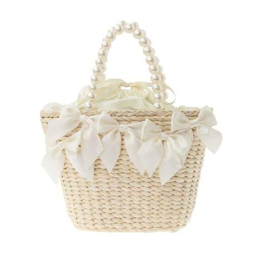 Sakura Sister, японская ограниченная серия EC, многоцветная сумочка ручной работы из кукурузной шелухи с бантиком для отдыха на природе