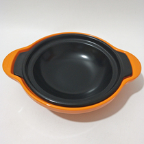 Cantonese clay pot rice casserole bottom bracket with ears Clay pot shallow pot casserole Yellow braised chicken rice casserole anti-scalding bottom bracket