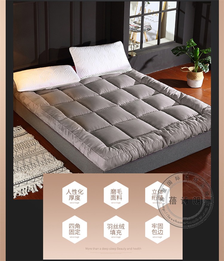 Nệm lông nhung ấm áp dày 15m1,8 m giường đôi mattress nệm ký túc xá sinh viên nệm cao su thiên nhiên