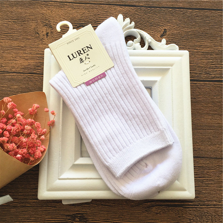 Chọn 6 đôi vớ hươu nai mùa xuân và mùa thu mẫu nữ chất liệu cotton thun co giãn mềm mại thoải mái 5B01 - Bít tất nữ tất cổ cao hàn quốc