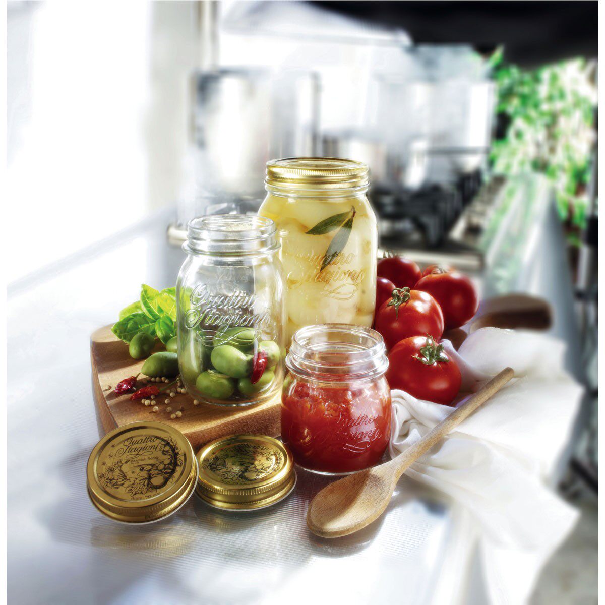 Italy imported glass sealed jar heat-resistant bird's nest lead-free bottle kitchen honey jam storage milk powder jar