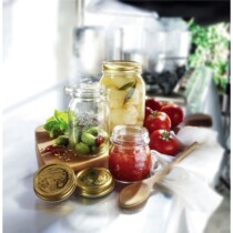 Italy imported glass sealed jar heat-resistant birds nest lead-free bottle boiled honey jam storage jar milk powder bottle