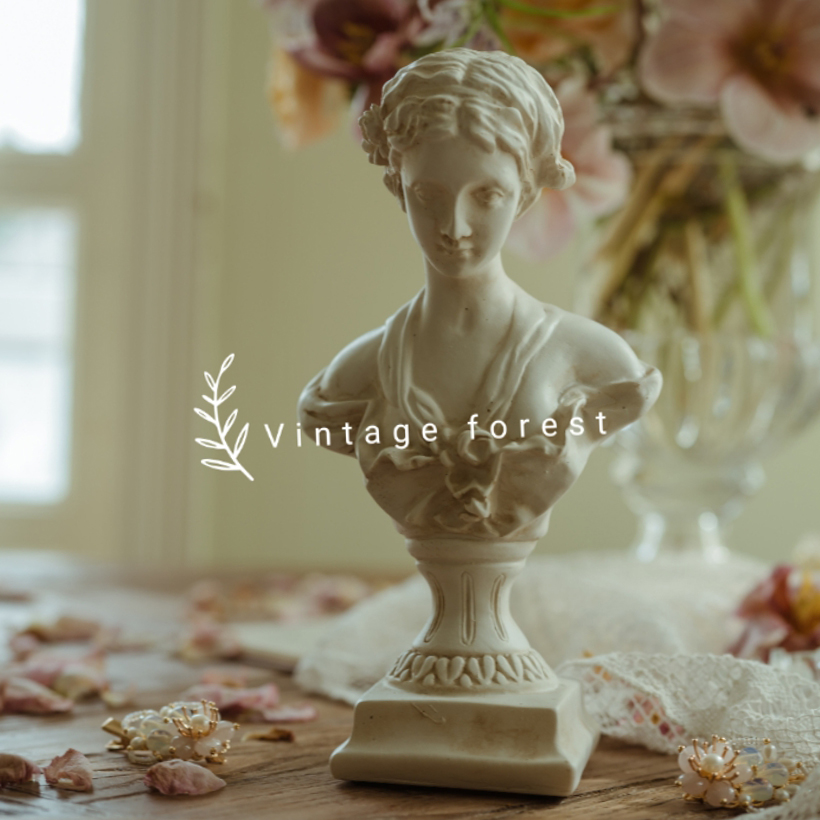 Foreign Trade French Retro Artificial Color Making Old Resin Venus Girls Head Picture Process Home Process