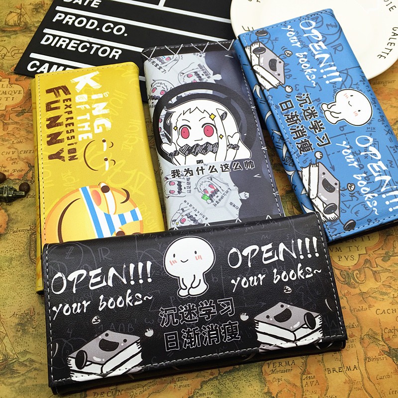 Korean version of personality youth long wallet student trendy clutch bag men's simple fashion multi-card wallet wallet wallet