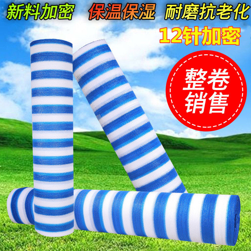 Shade net color stripe thickened encryption Blue and white shade Network game Pool playground Kindergarten sunscreen insulation net