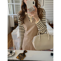 5siss French style vintage slim one-piece dress woman 2022 spring sleeveless long section 100 plexigo v collar temperament harness skirt