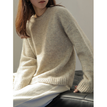 5siss 2021 New Korean version of Joker Pullover sweater long sleeve round neck mohair sweater wool sweater wool