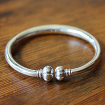 Guquan Silver Home Sterling Silver Bracelet Foot Silver 999 Pumpkin Head Guifei Happy Bracelet One Custom Silver Bracelet Men and Women Parent-child