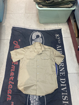 Mingguo Vietnam War half-sleeved shirt customized khaki M non-copycat