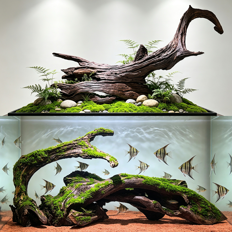 Forest-Style Driftwood 90-150 Fish Tank Landscaping Driftwood South American Tree Stump Arch Bridge Floating Branches for Fish, Shrimp, Turtles, Crabs, Snakes to Climb and Hide Forest-Style Driftwood 90-150 Fish Tank Landscaping Driftwood South American Tree Stump Arch Bridge Floating Branches for Fish, Shrimp, Turtles, Crabs, Snakes to Climb and Hide