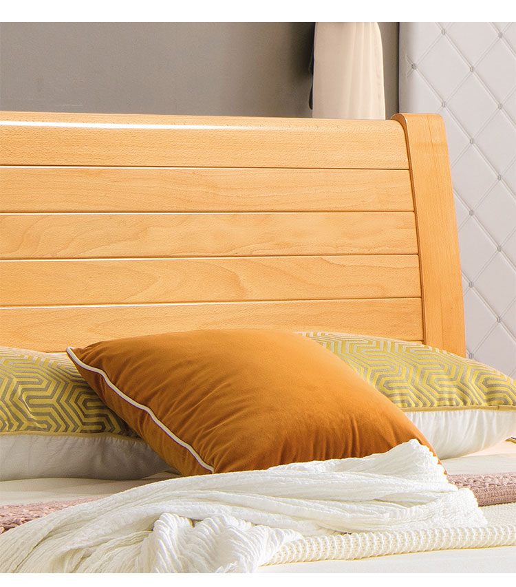 Giường gỗ Elm hiện đại tối giản áp suất không khí cao hộp lớn ngăn kéo lưu trữ 1,8 m đôi phòng ngủ chính 1,5 m giường - Giường giường pallet giá rẻ