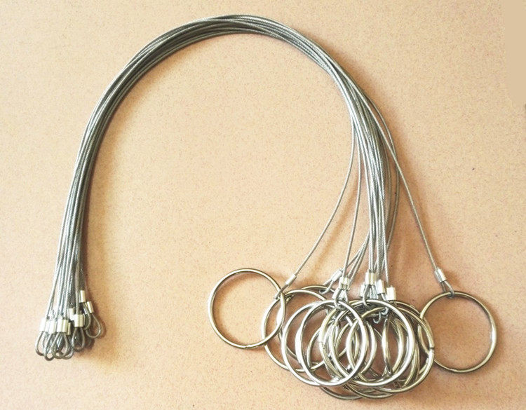 304 stainless steel wire hanging ring clothing store special hook hanging hanger display rope chain direct sales