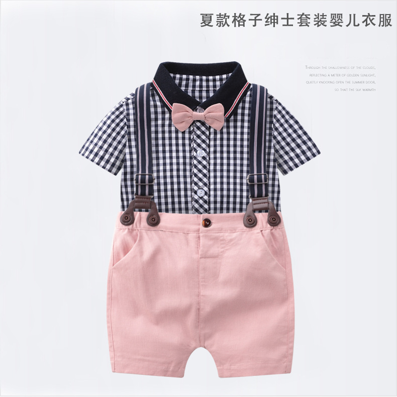 Baby age gown for male and female summer baby Summer clothes newborn boy suit infant birthday dinner for the week of year