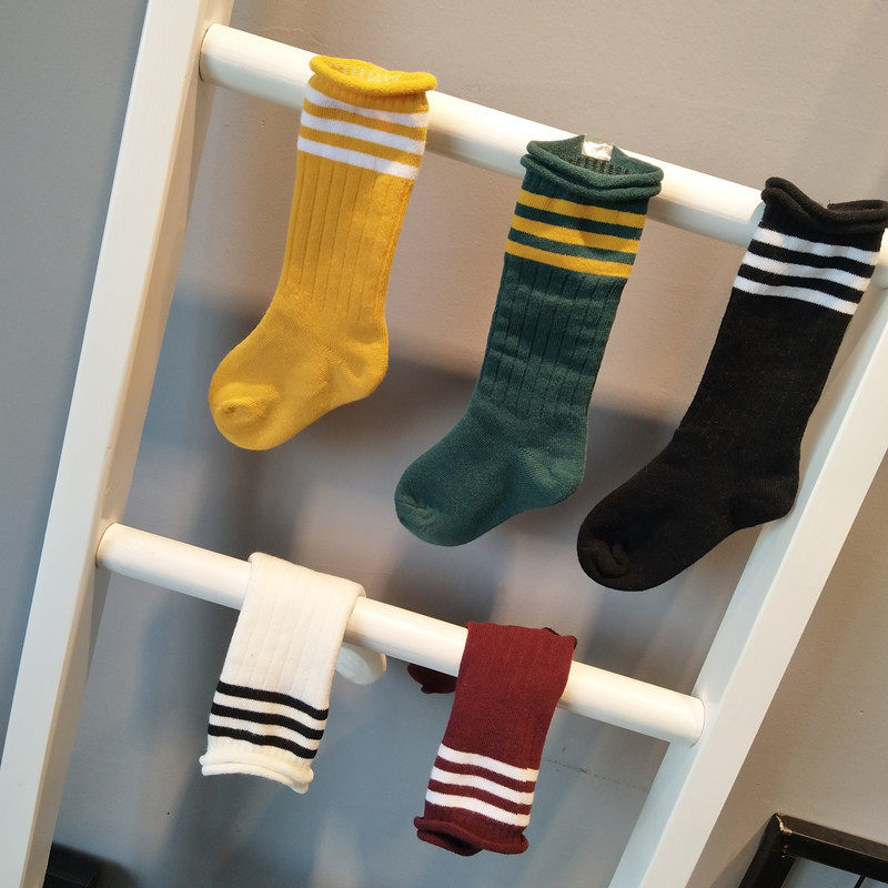 Baby Bubble Socks South Korea Children's Children Autumn Winter Boy Pure Cotton Socks Winter Long Silo Socks Mid Socks Autumn winter
