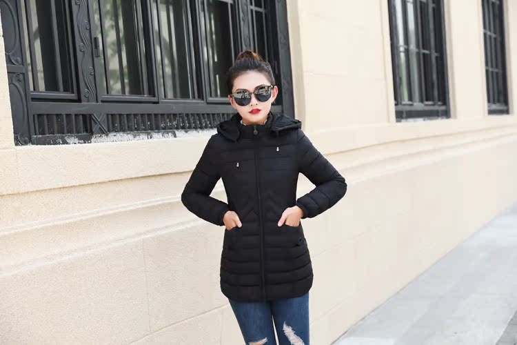 Áo khoác cotton chống mùa cho nữ Áo khoác lửng cotton mỏng xuống mùa đông Hàn Quốc 2018 mới áo khoác cotton mỏng nhẹ MM áo phao cổ lông dáng ngắn