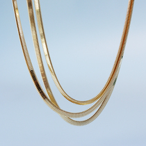 Wei Jia snake bone chain Japanese finished product exquisite craft chain flat chain 18K gold bracelet necklace selection