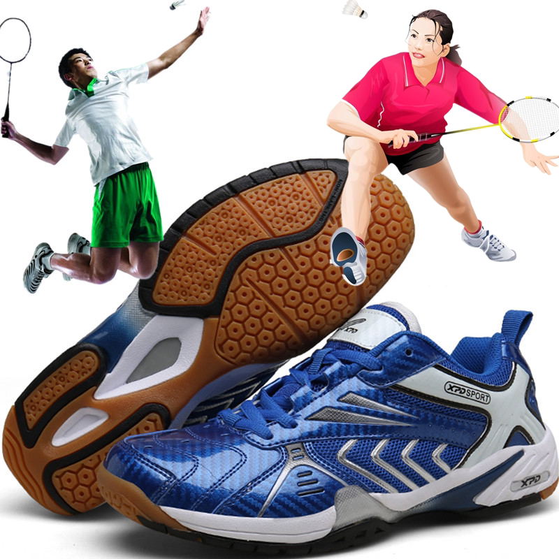 Professional Badminton Shoes Play Badminton Sneakers Breathable Feather Shoes Bull Fascia Bottom Anti Slip Feather Training Shoes Damping