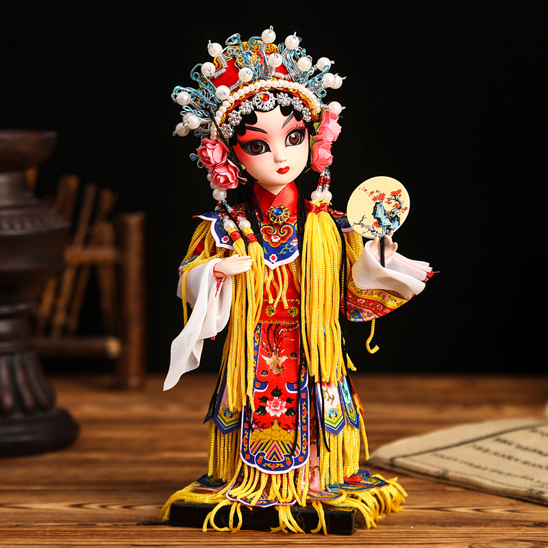 Tang People's Workshop Juan people doll large number of silk people Beijing presents Peking Opera Doll swing pieces to go abroad for cultural gifts