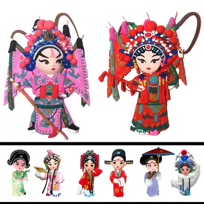 Creative cartoon drama couple characters refrigerator stickers Chinese characteristics Peking opera magnet festival abroad to send foreign gifts