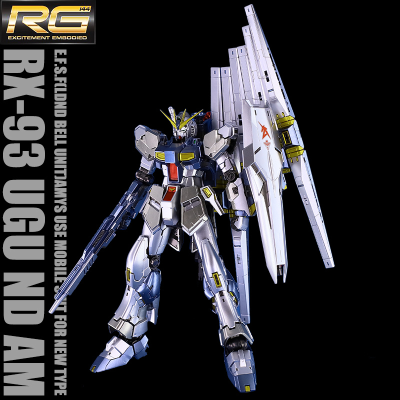 Thousand hands metallic Bandai RG 1 144 Mobile Suit RX-93 NU V Cow Gundam model Amuro special