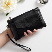  Leather long wallet female soft cowhide mothers simple thin coin purse large capacity zipper hand-held mobile phone bag