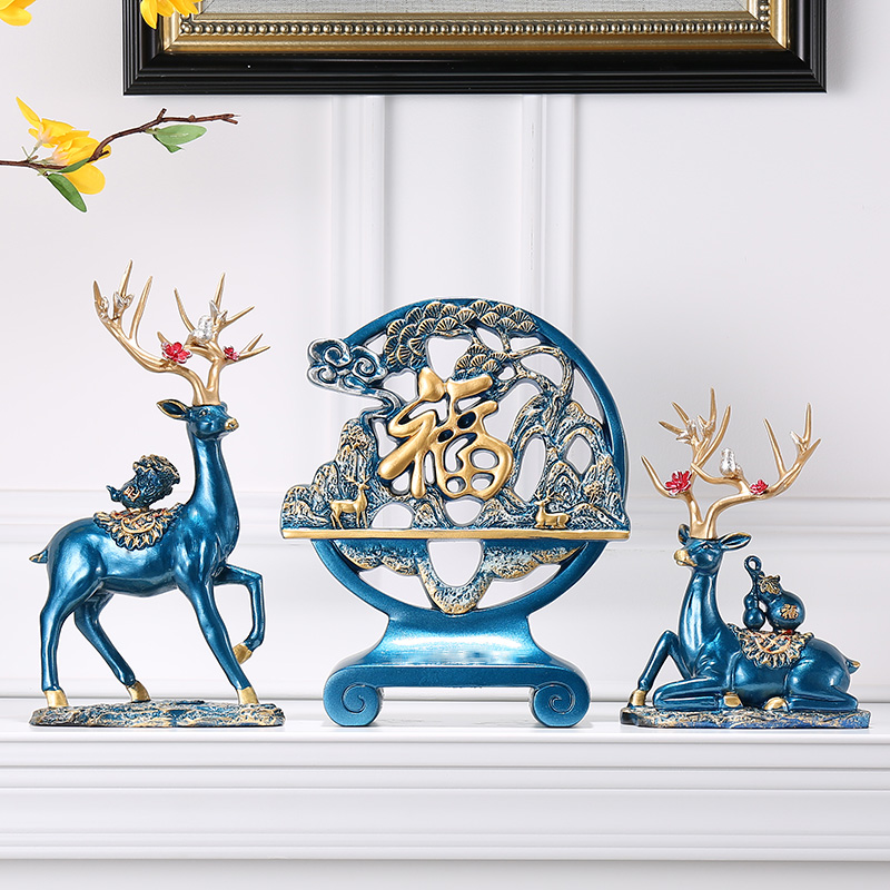 Creative Lucky Deer Ornament Entrance Living Room TV Cabinet Wine Cabinet Decorations Moving to a New Home Sending Gifts Wedding Gifts