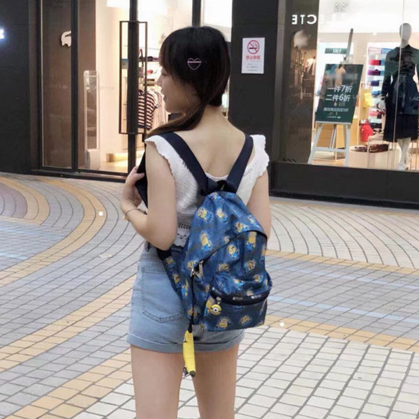 Clear - bao female bag cartoon printing leisure water punching students travel backpack 3358 small