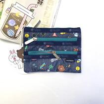 New Products Nix Cartoon Cute Mezzanine Zero Wallet Hand Grab Bag Womens Three Zipped Makeup Bag Small Number 7158