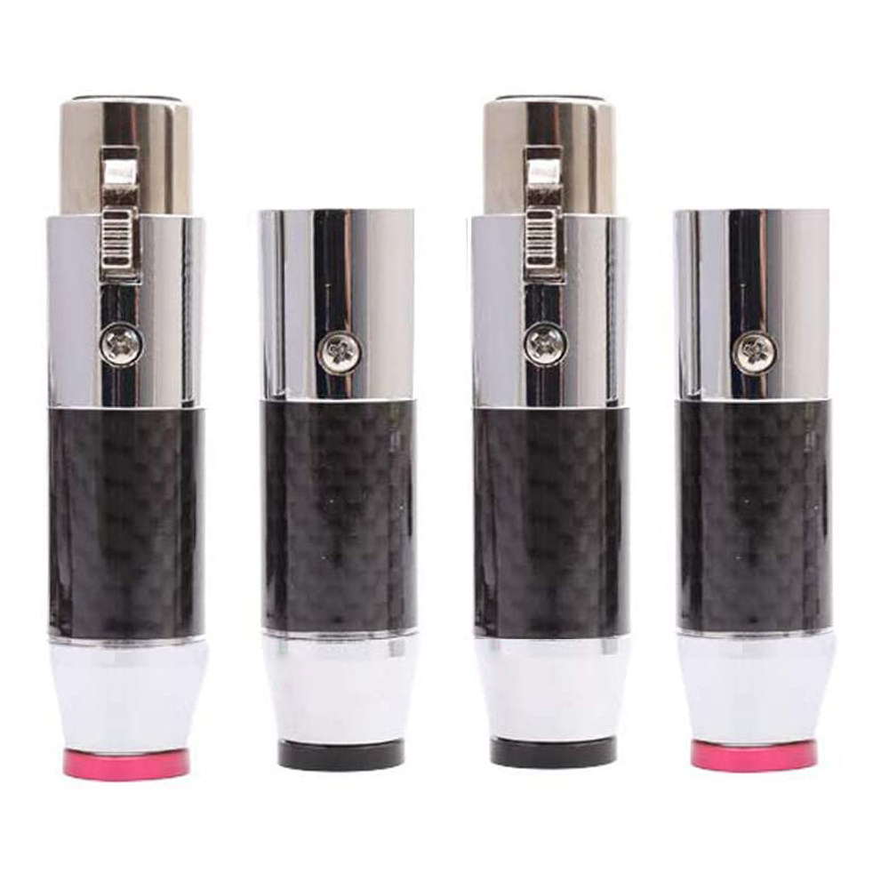 OEM XLR balanced plug Silver-plated carbon fiber XLR male and female plug High-end audio signal cable