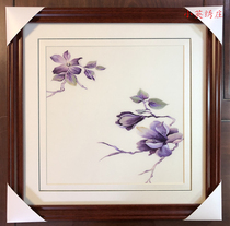 Pure handmade new boutique Suzhou embroidery painting Su embroidery finished hanging painting porch decorative painting 3535 flowers