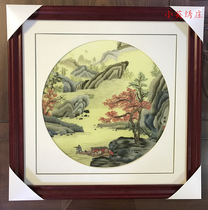 Pure handmade new boutique Suzhou embroidery painting Su embroidery finished hanging painting porch decorative painting 3535 landscape