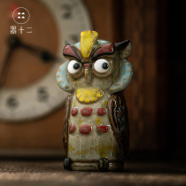 Twelve owls creative ornaments cute home desk Ancient style living room town house housewarming new home gift